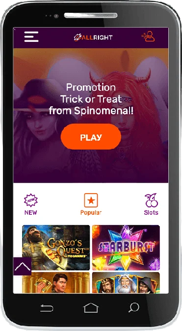 allright casino mobilne